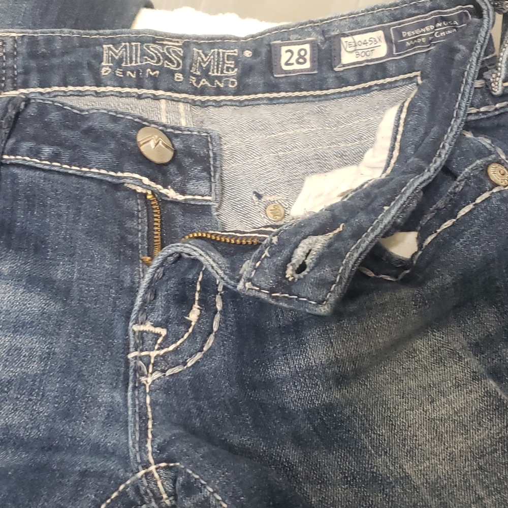 Miss Me Sz 28 JE1045BX Boot Cut Jeans for Buckle **Altered** - Picture 8 of 16